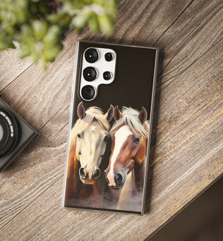 Étui de téléphone flexible pour chevaux « Compagnons fiables »