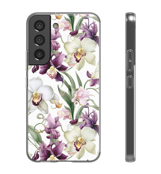 Étui de téléphone flexible orchidée lilas 