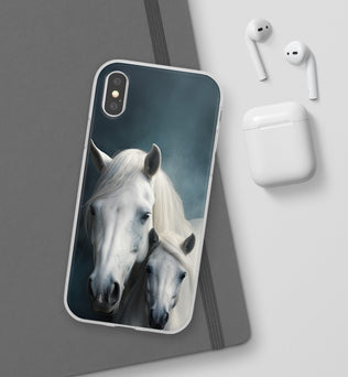 Flexible White Horse Phone Case