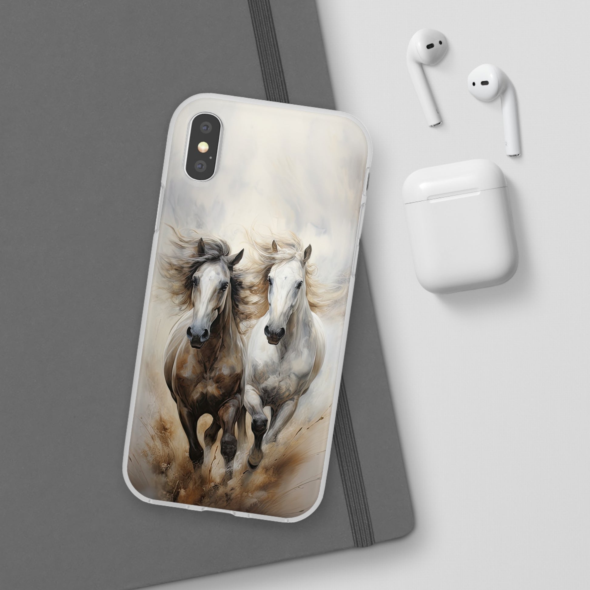 Flexible Horse-Themed Phone Case "Champions Unleashed"