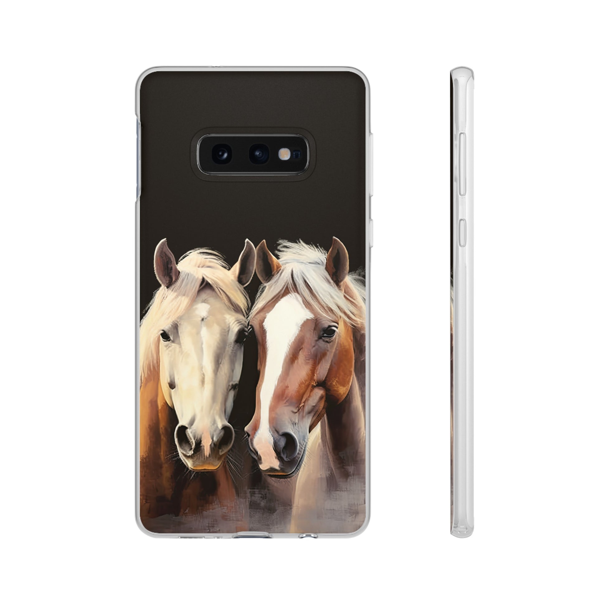 Étui de téléphone flexible pour chevaux « Compagnons fiables »