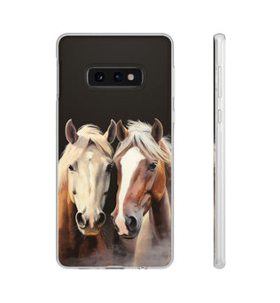 Étui de téléphone flexible pour chevaux « Compagnons fiables »