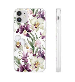 Étui de téléphone flexible orchidée lilas 