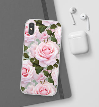 Flexible Pink Rose Phone Case