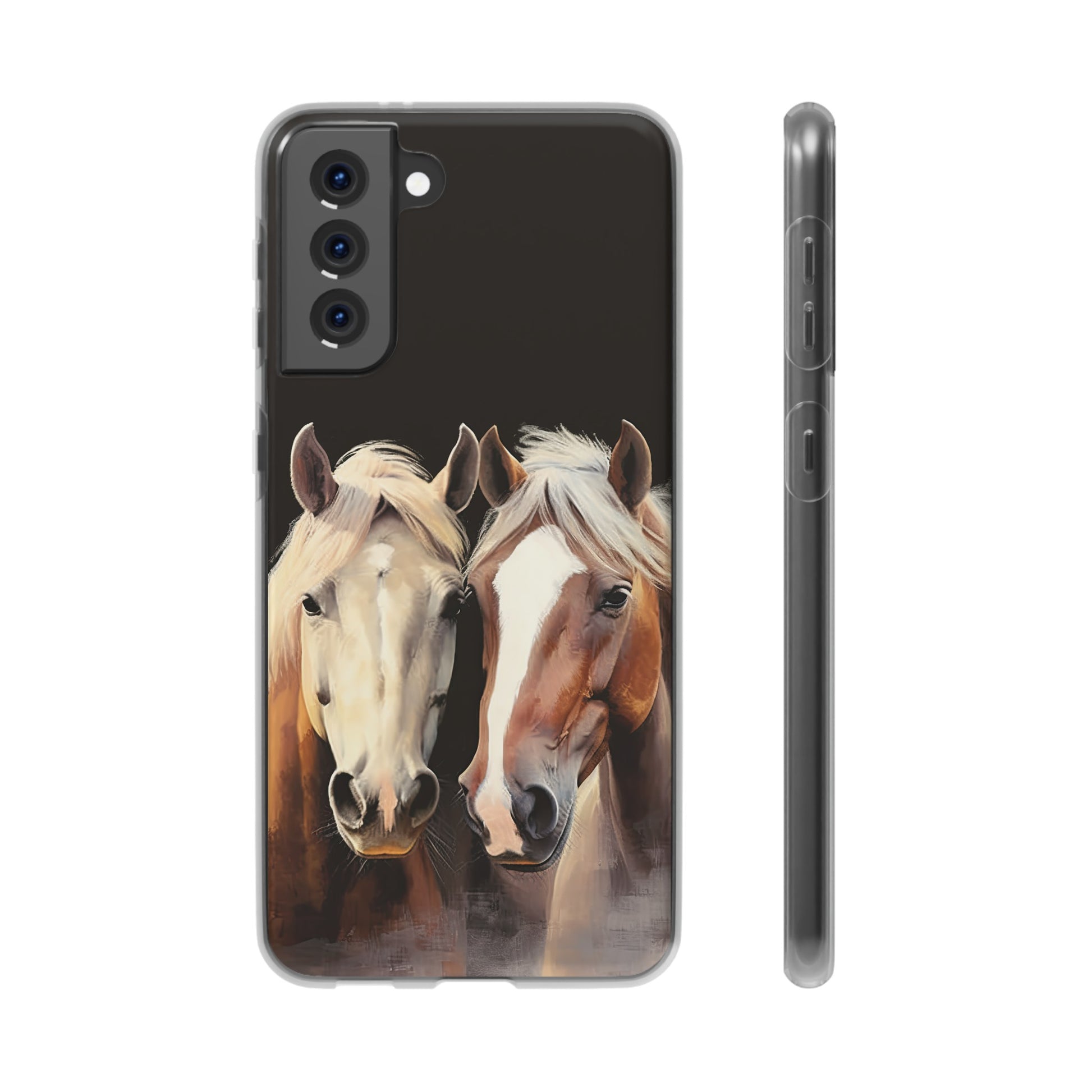 Étui de téléphone flexible pour chevaux « Compagnons fiables »