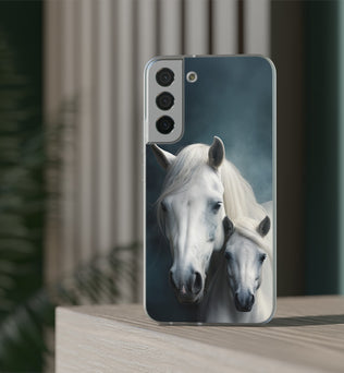 Flexible White Horse Phone Case