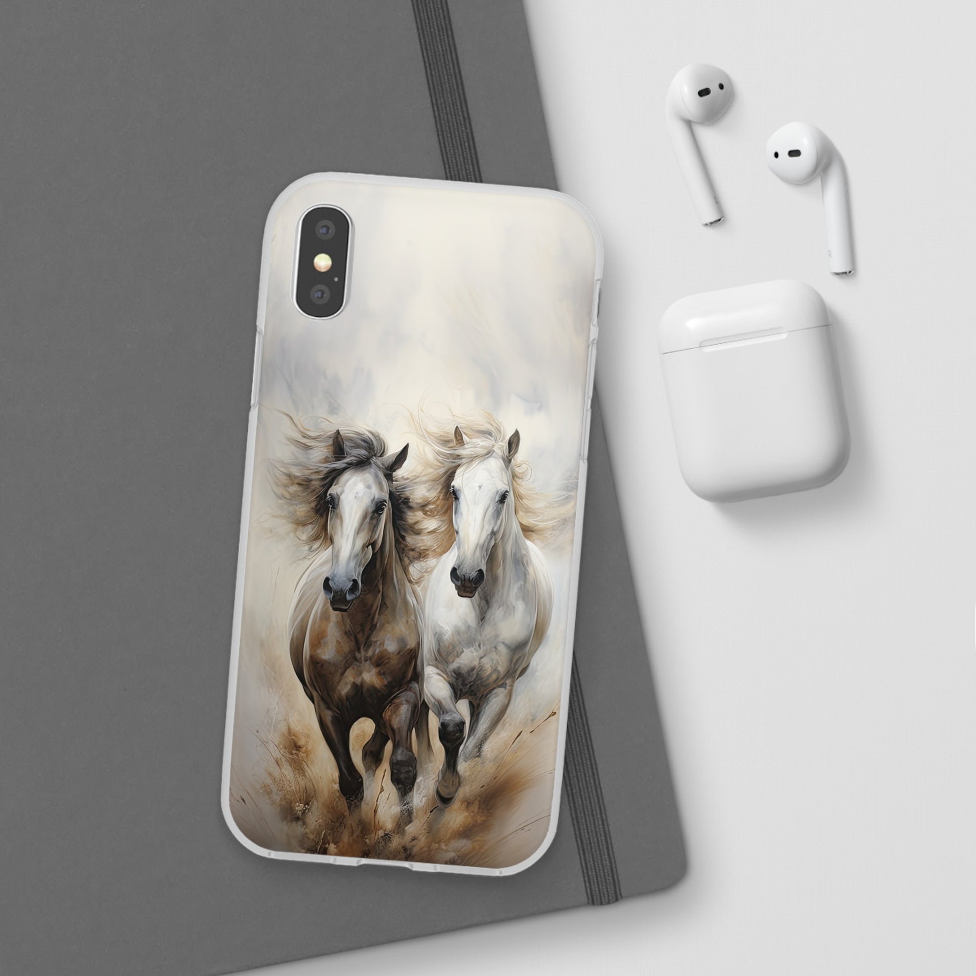 Flexible Horse-Themed Phone Case "Champions Unleashed"