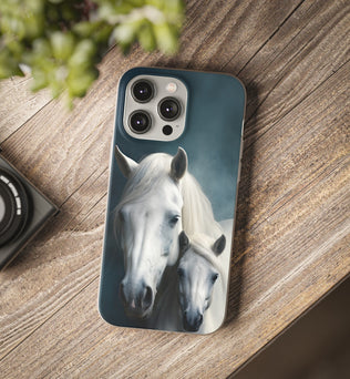 Flexible White Horse Phone Case