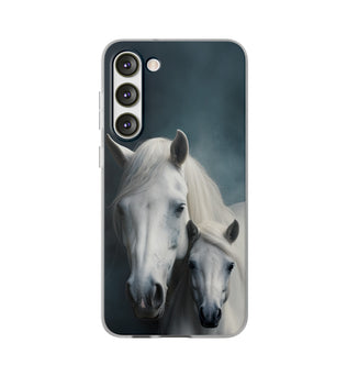 Flexible White Horse Phone Case