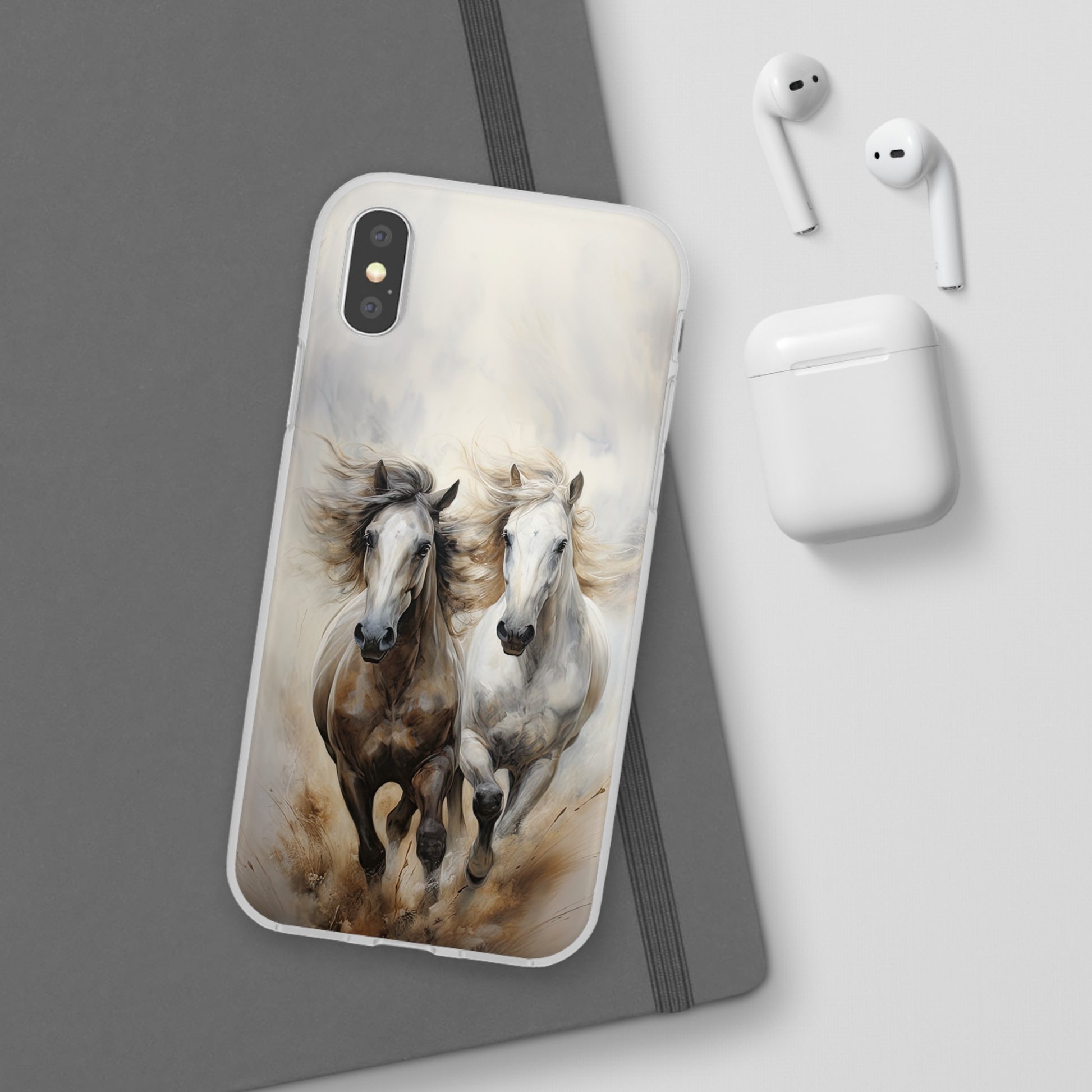 Flexible Horse-Themed Phone Case "Champions Unleashed"