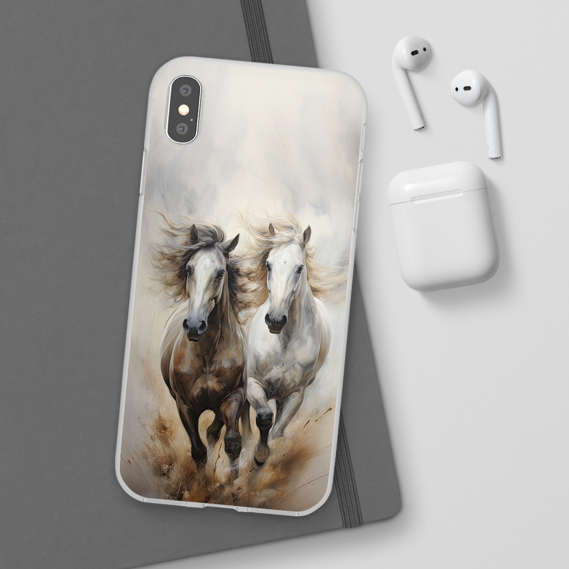 Flexible Horse-Themed Phone Case "Champions Unleashed"