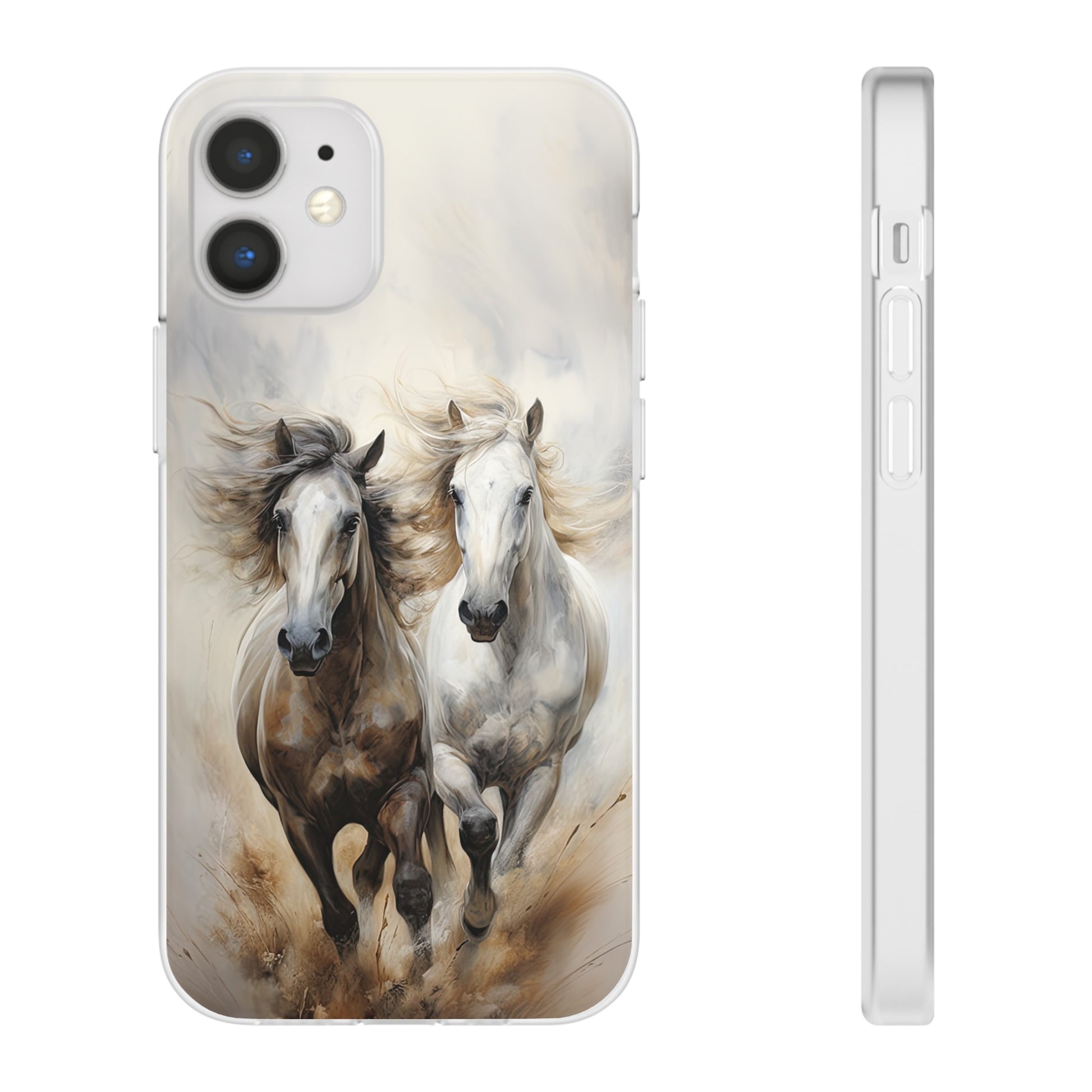 Étui de téléphone flexible sur le thème du cheval « Champions Unleashed »