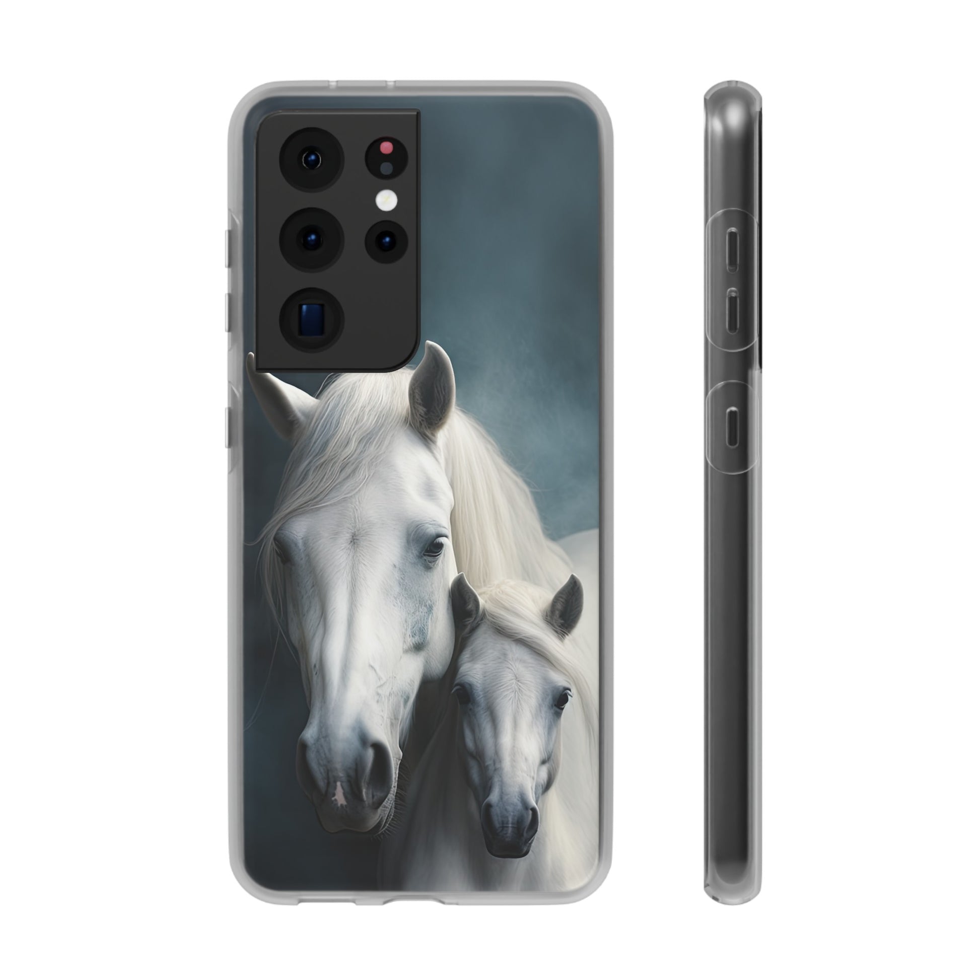 Flexible White Horse Phone Case