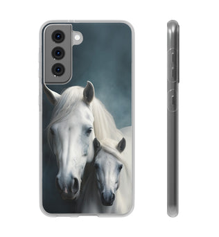 Flexible White Horse Phone Case