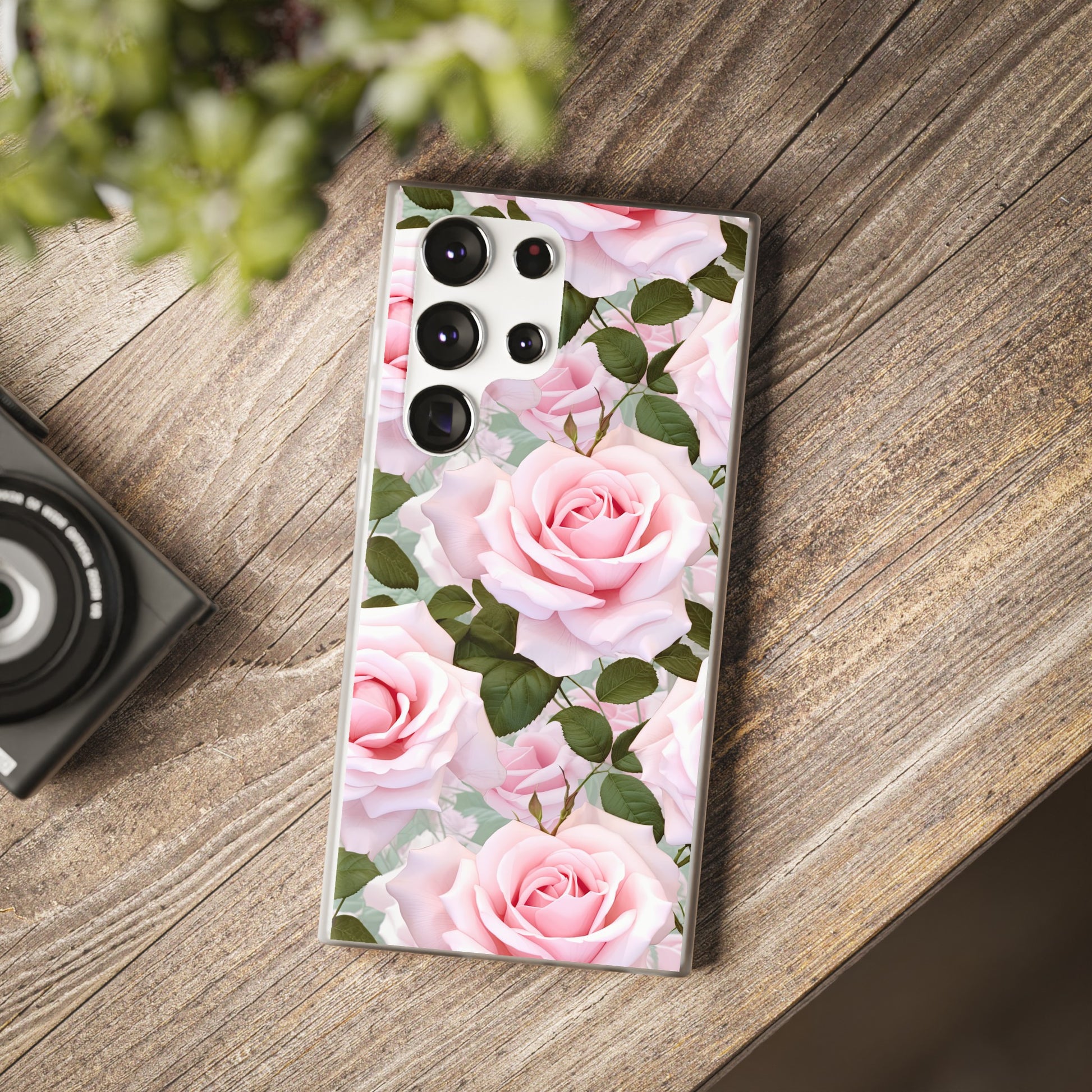 Flexible Pink Rose Phone Case