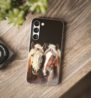 Étui de téléphone flexible pour chevaux « Compagnons fiables »