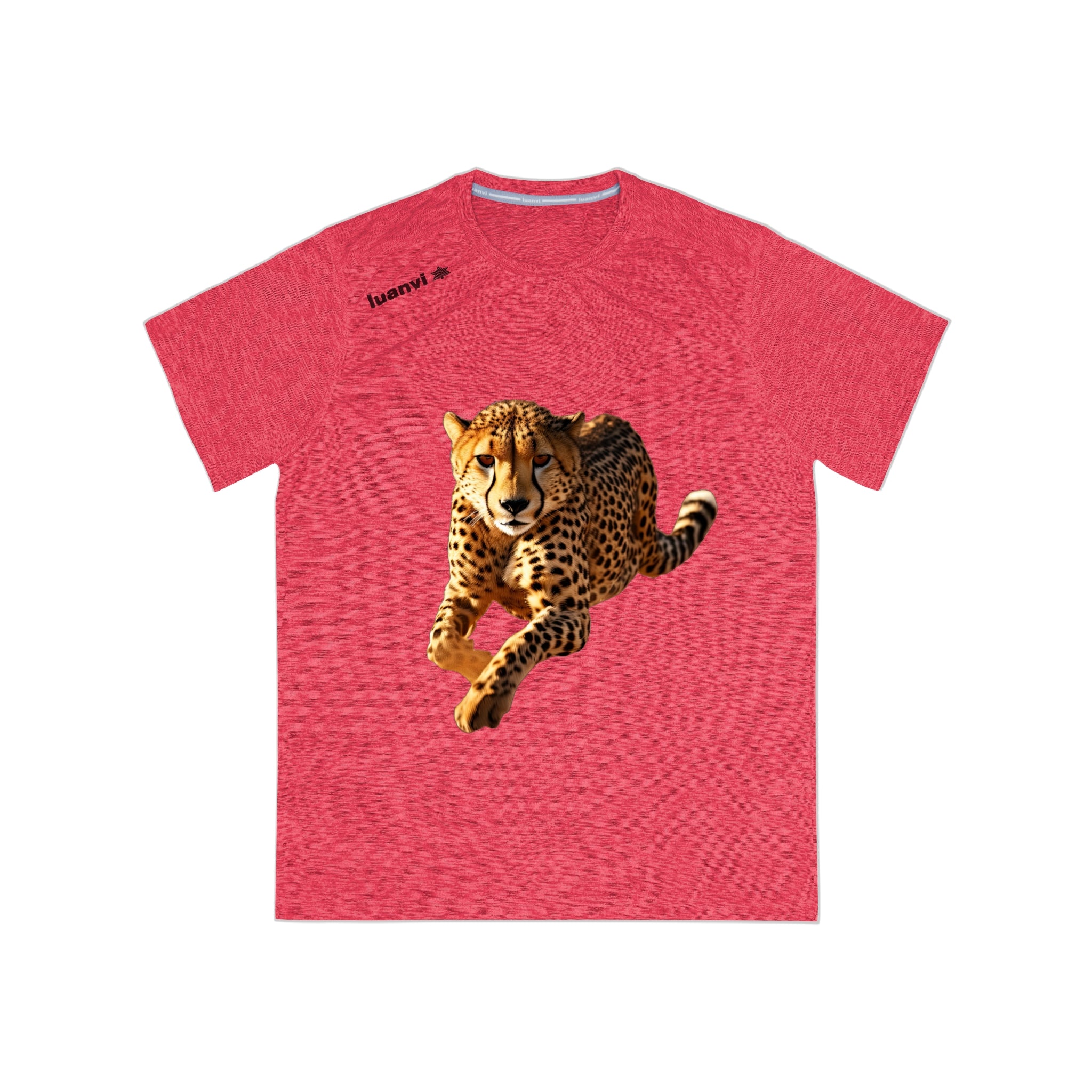 T-shirt de sport pour hommes à imprimé guépard 