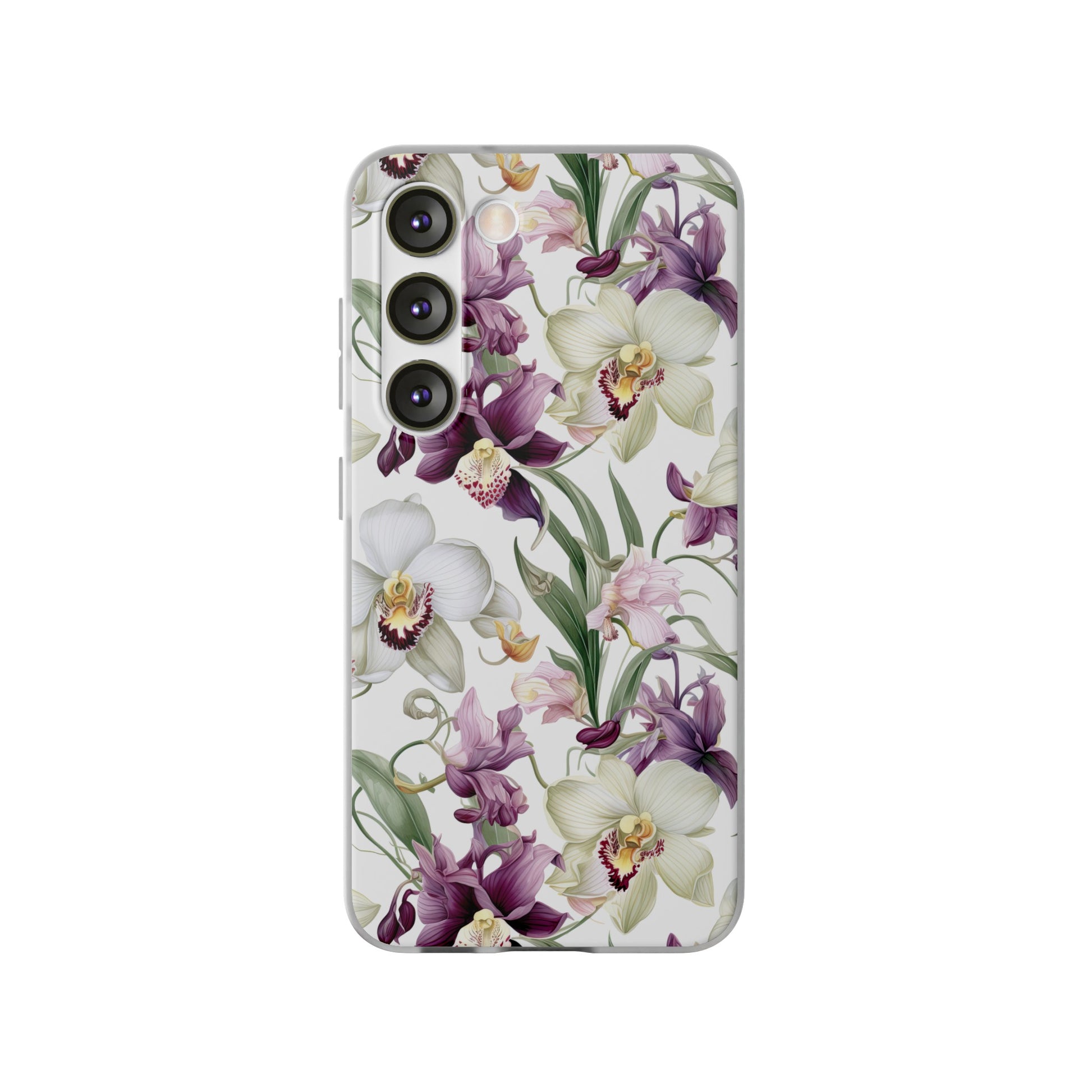 Étui de téléphone flexible orchidée lilas 