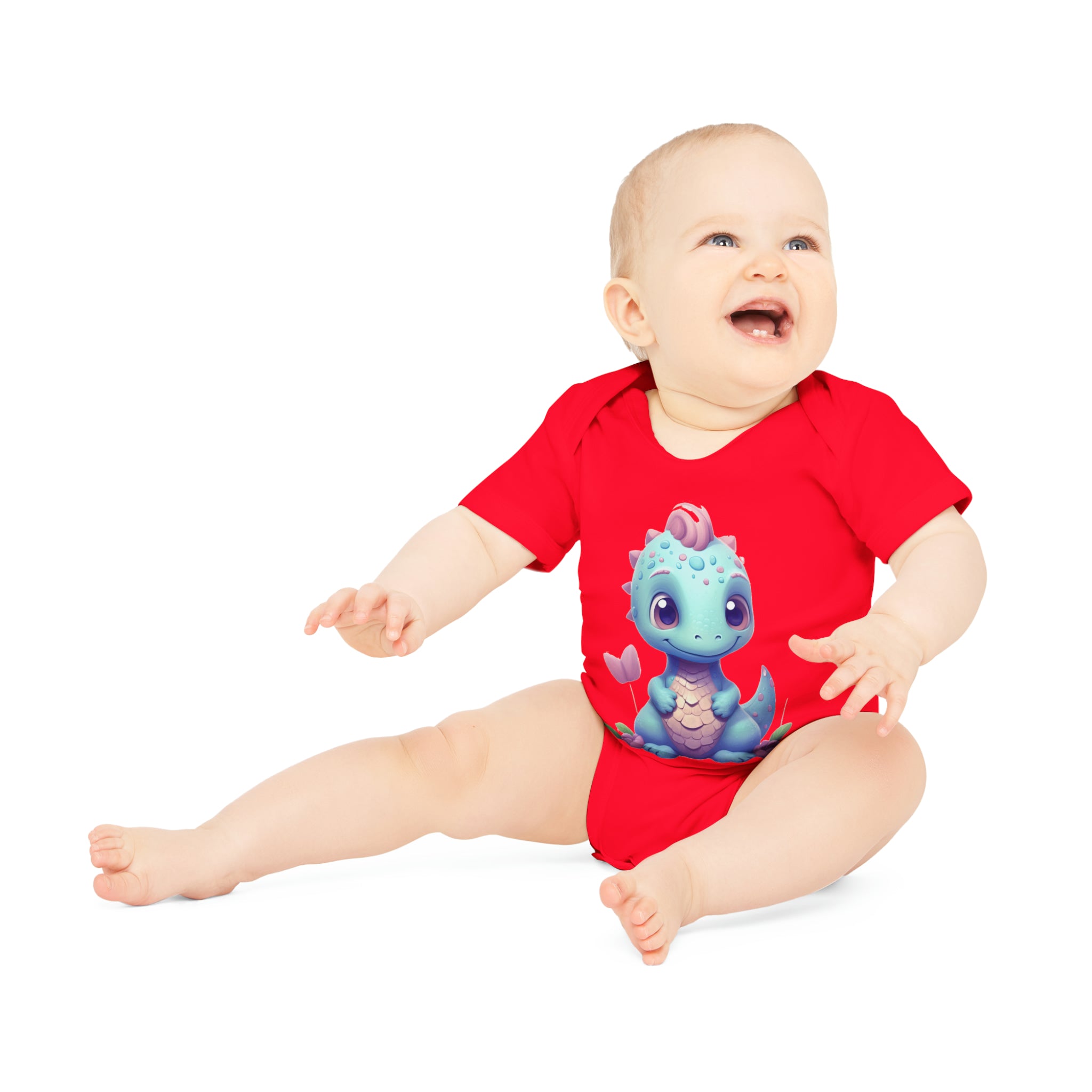 Short-Sleeve Baby Dino Body - Eco-Friendly