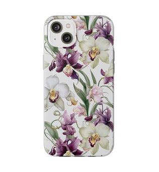 Étui de téléphone flexible orchidée lilas 