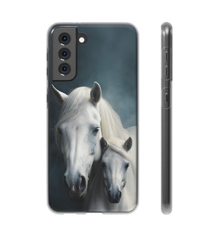 Flexible White Horse Phone Case