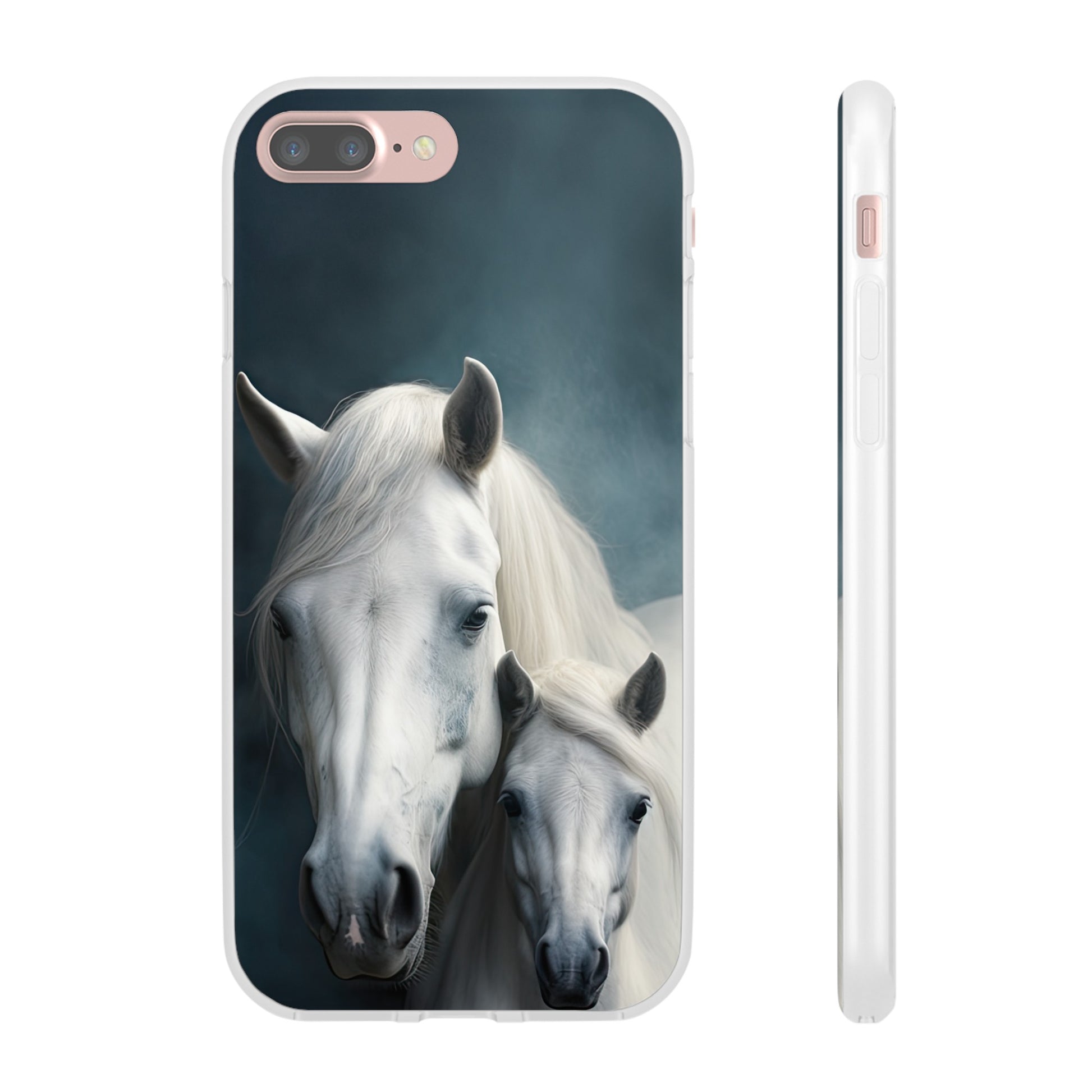 Flexible White Horse Phone Case