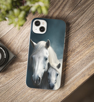 Flexible White Horse Phone Case