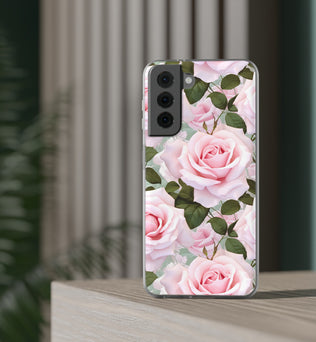 Flexible Pink Rose Phone Case