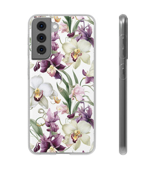 Étui de téléphone flexible orchidée lilas 