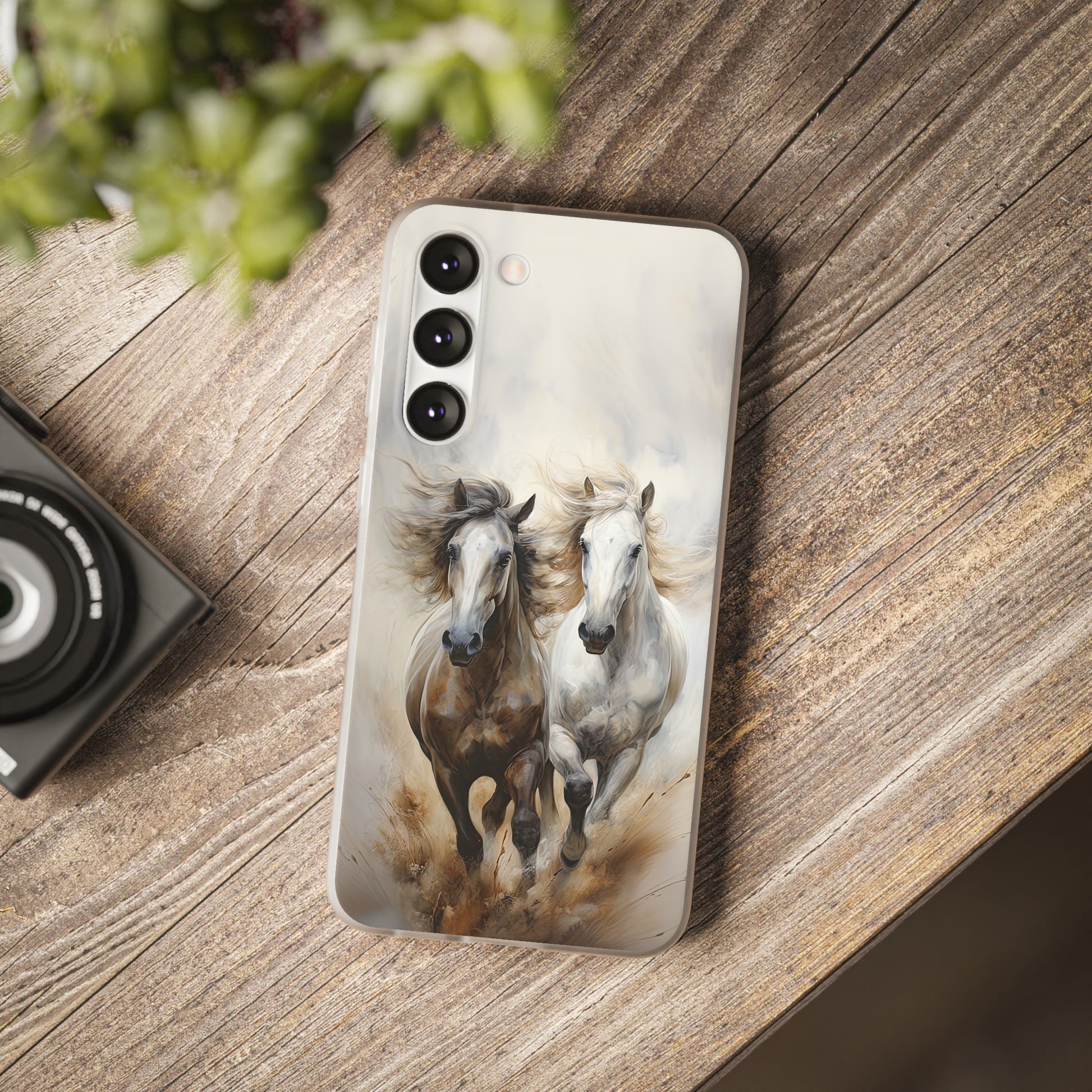 Flexible Horse-Themed Phone Case "Champions Unleashed"