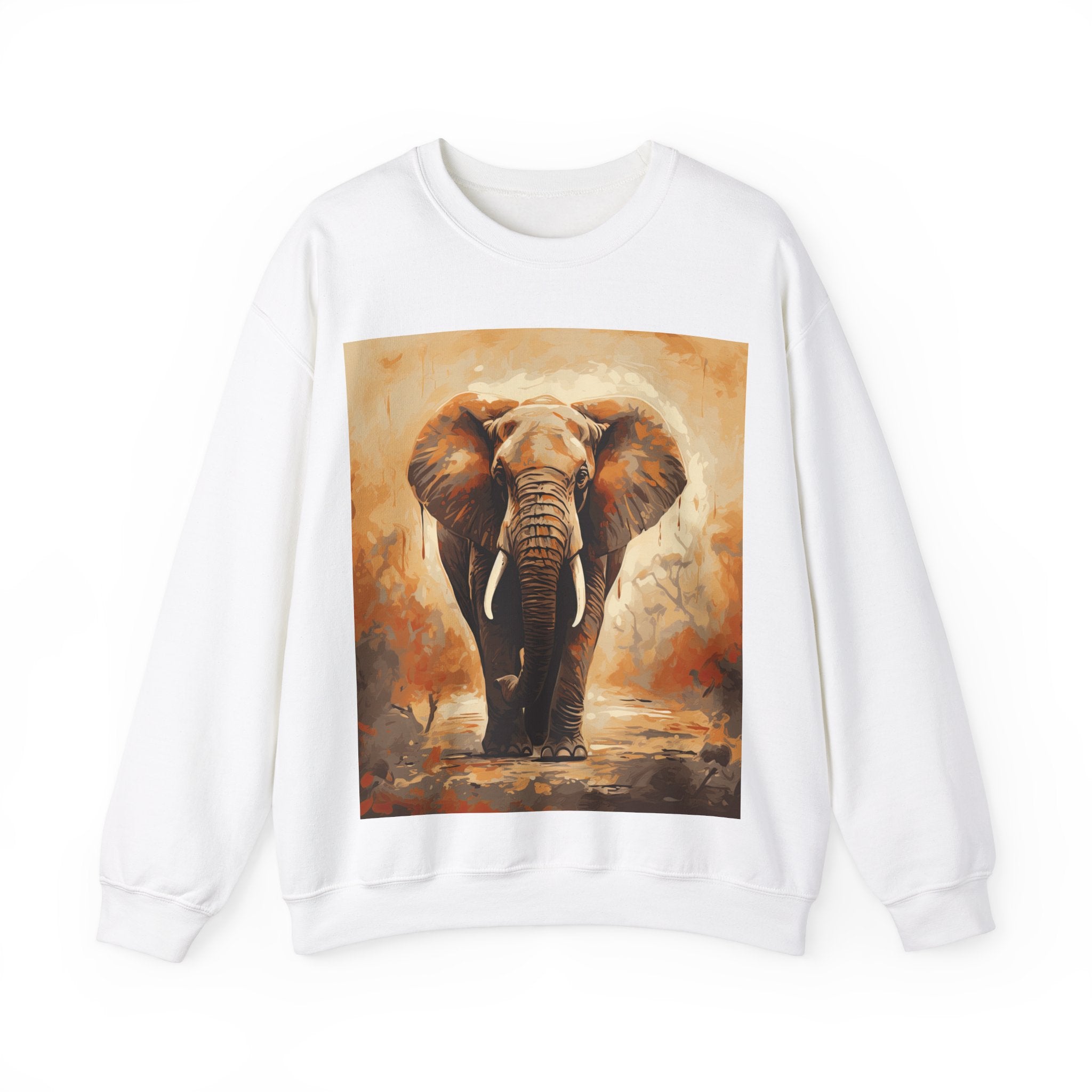 Unisex Sweatshirt with Elephant Print