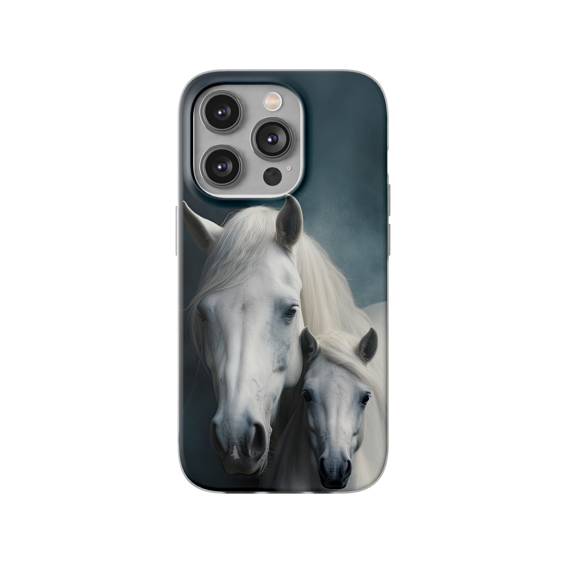 Flexible White Horse Phone Case