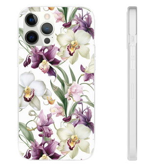 Étui de téléphone flexible orchidée lilas 