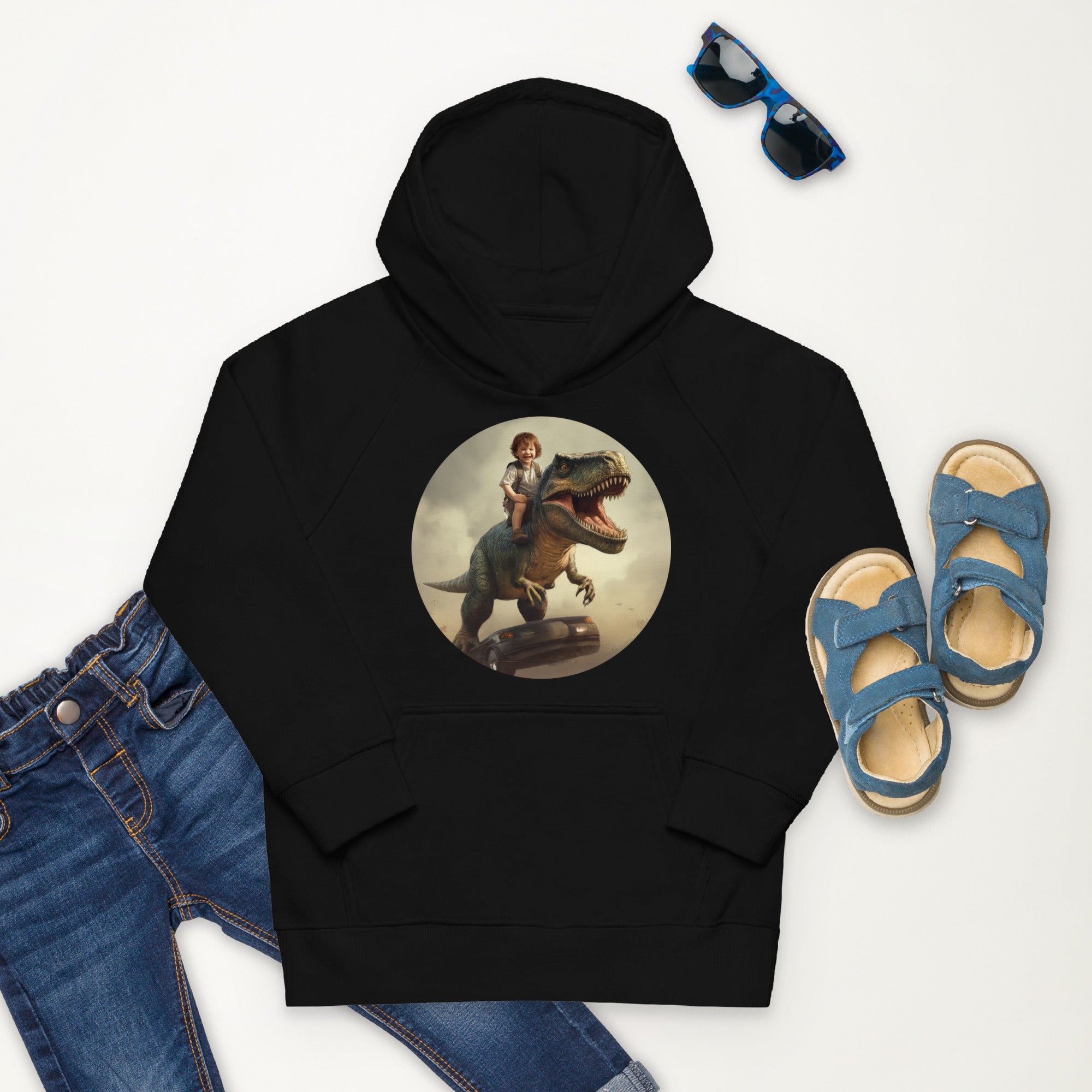 Dinosaur Rider Hoodie - Eco-Friendly