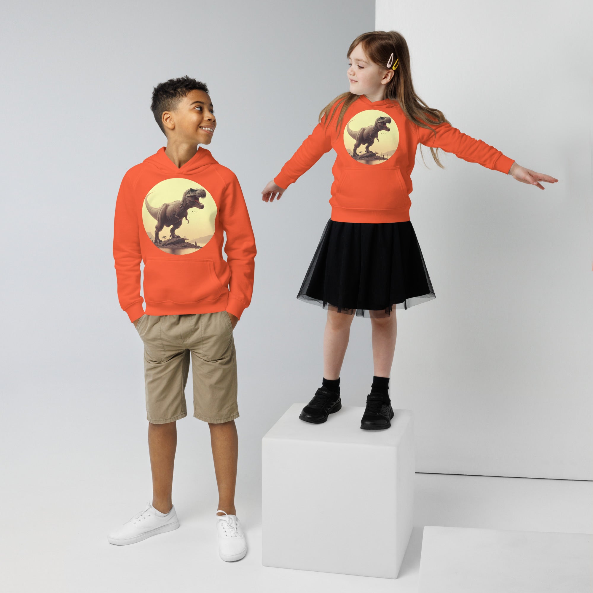 Roaring T-Rex Hoodie - Eco-Friendly