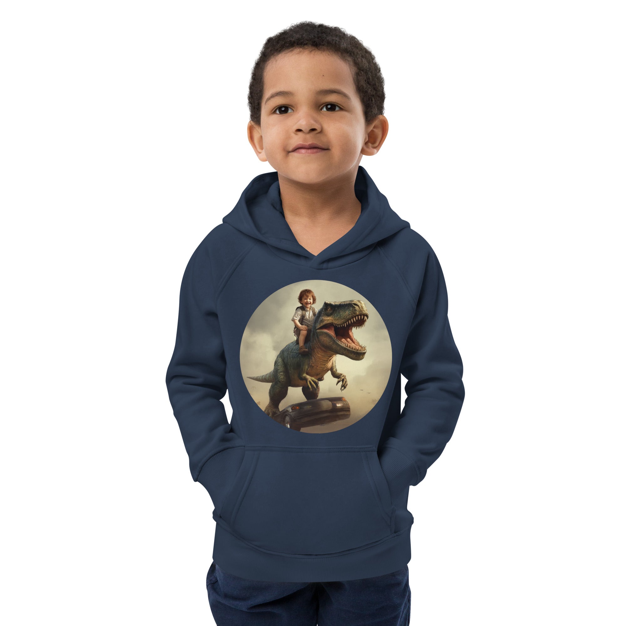 Dinosaurier-Reiter-Hoodie – umweltfreundlich