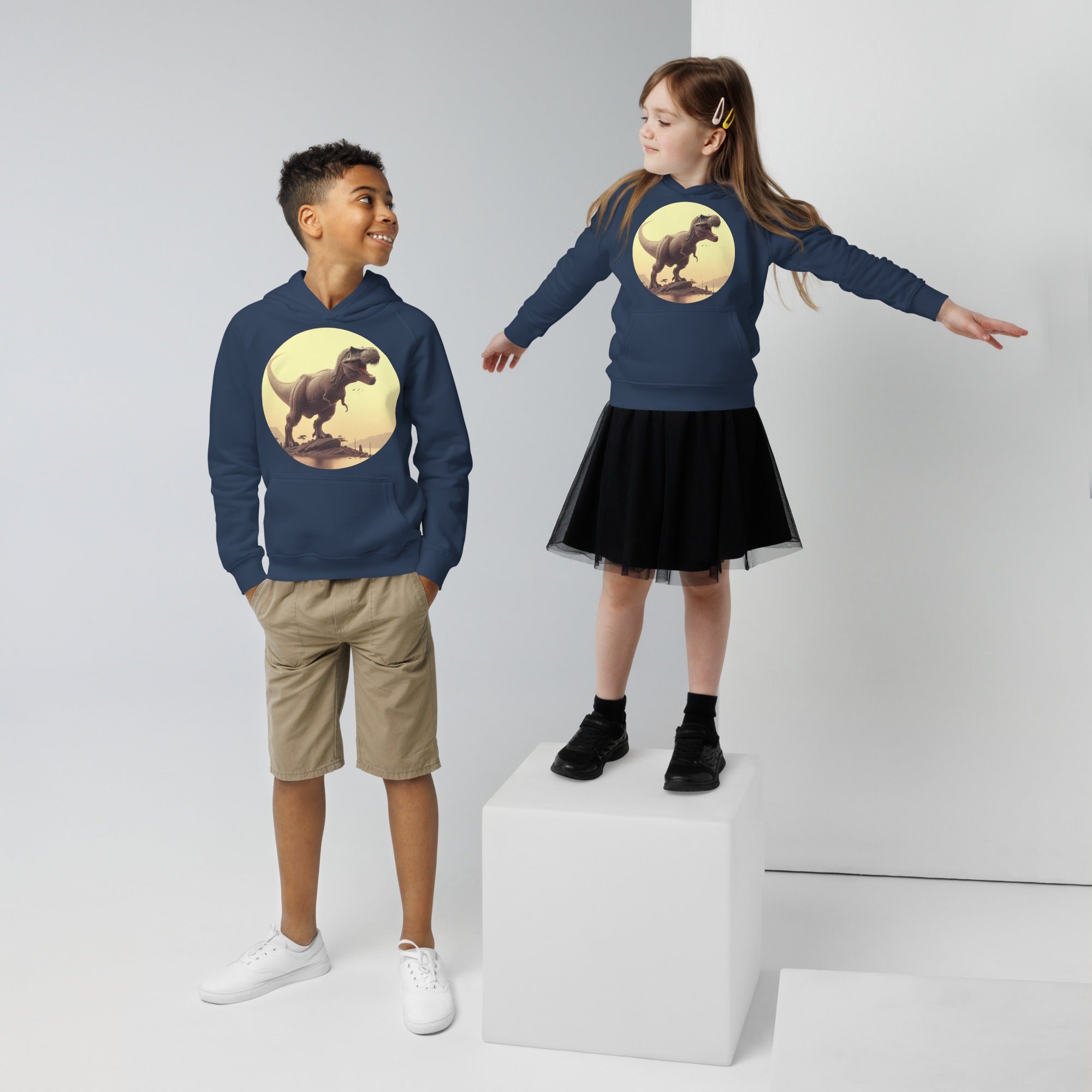 Roaring T-Rex Hoodie - Eco-Friendly