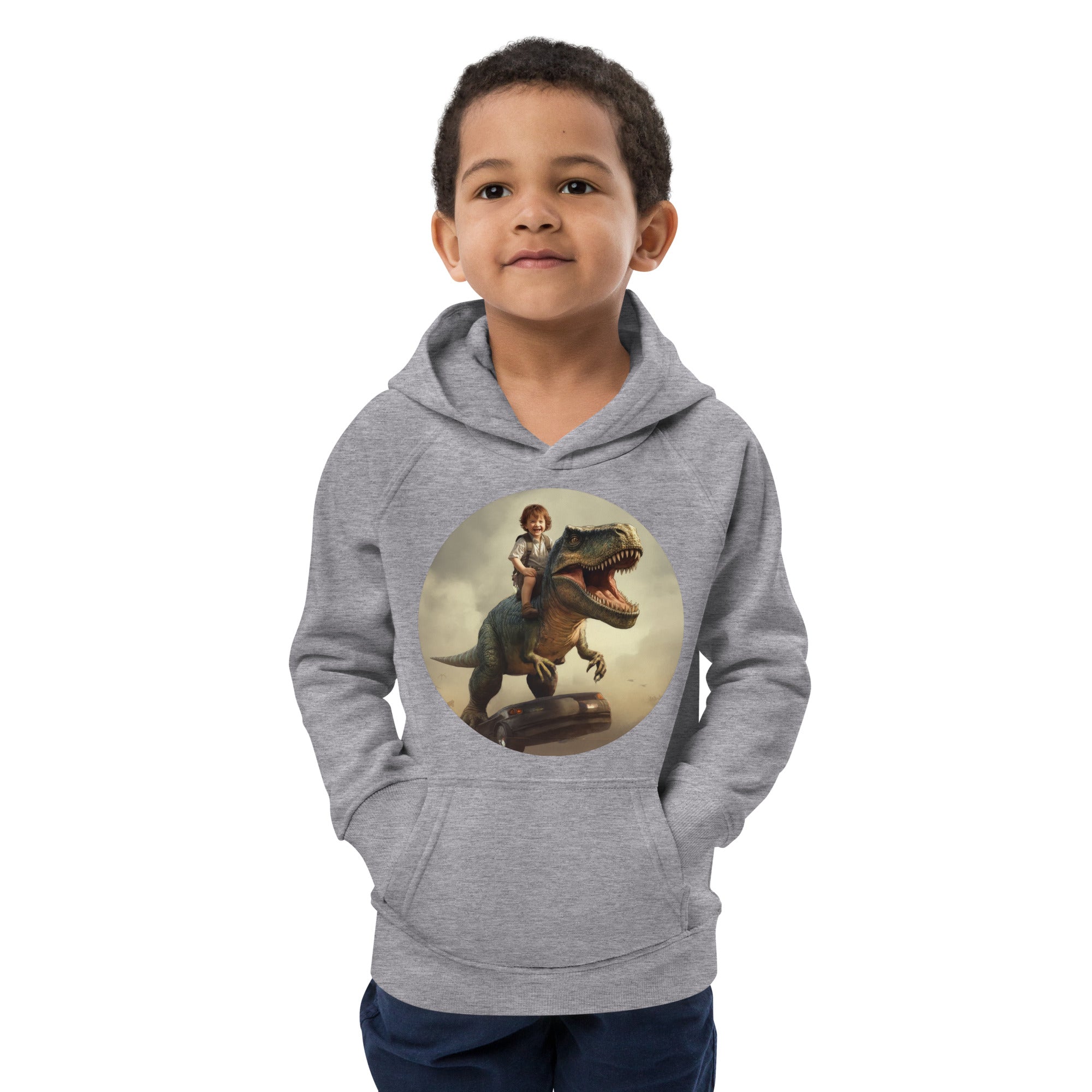 Dinosaurier-Reiter-Hoodie – umweltfreundlich