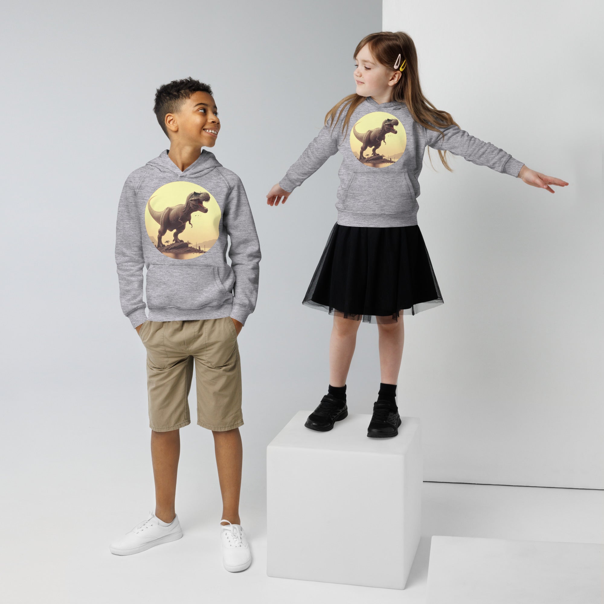 Roaring T-Rex Hoodie - Eco-Friendly