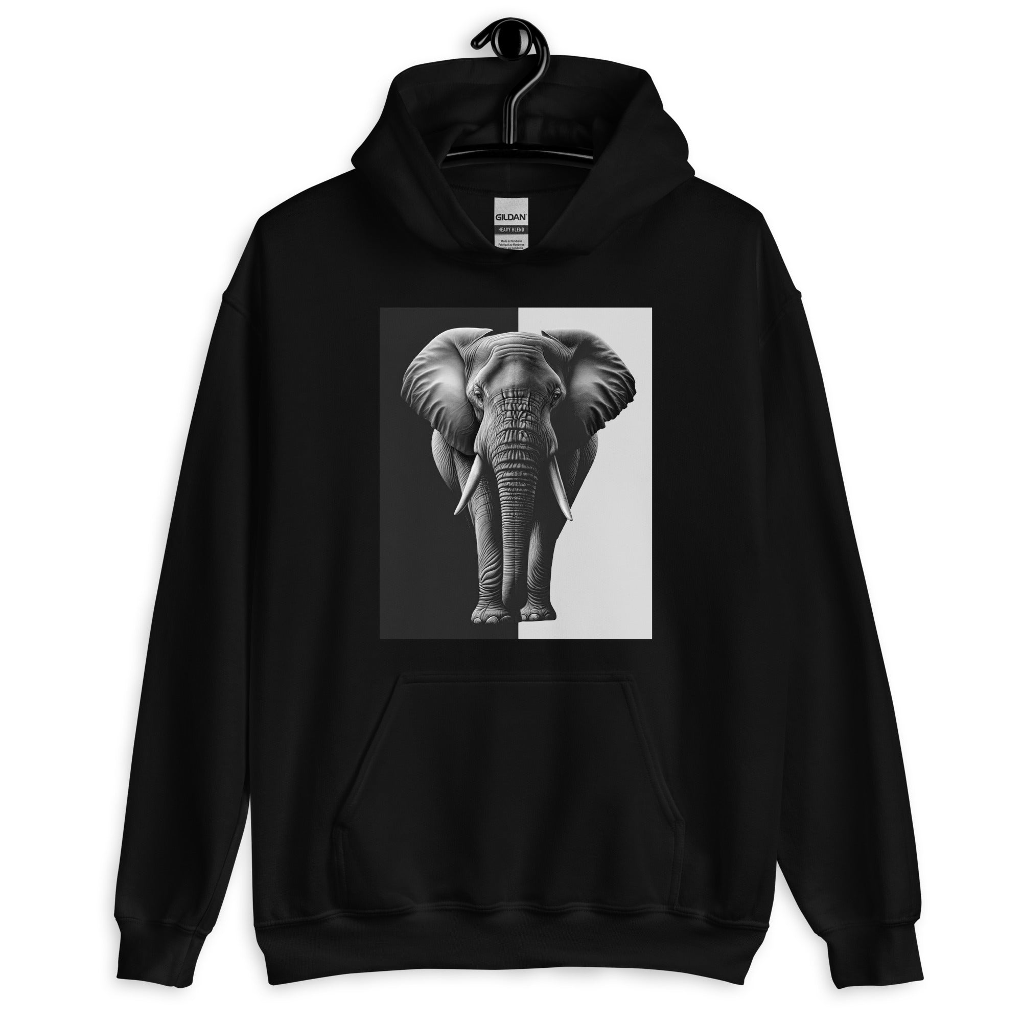 Sweat à capuche unisexe "toutes les nuances d'éléphant"