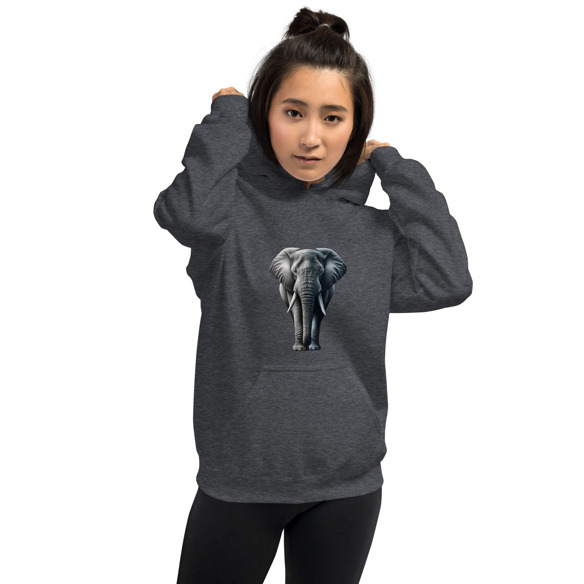 Sweat à capuche unisexe éléphant