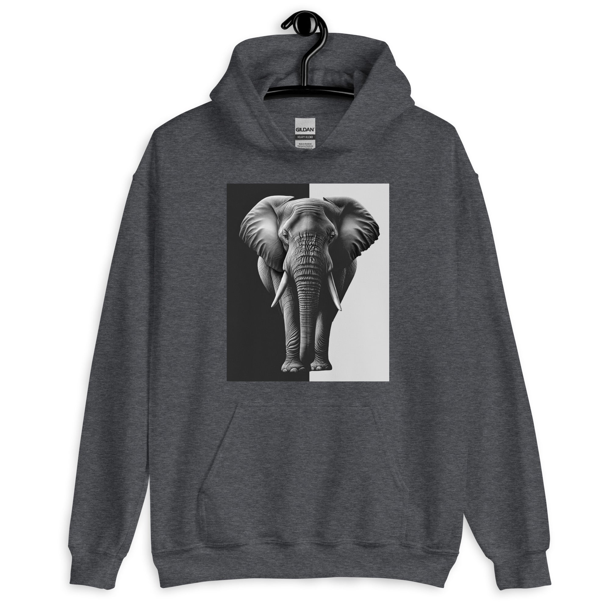 Sweat à capuche unisexe "toutes les nuances d'éléphant"